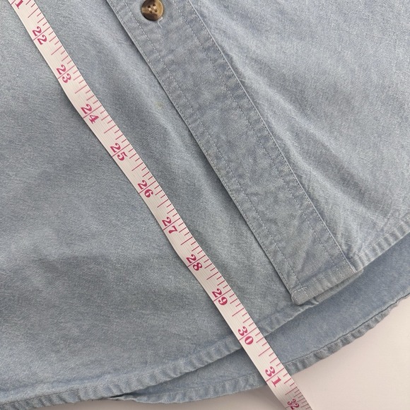 Vintage Looney Tunes Denim Long Sleeve Mens Size M Embroidered Tweety Taz - Picture 13 of 13